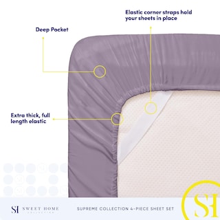 Foto 5 | Foto 5 | Juego De Sábanas Sweet Home Collection 1800 Supreme Twin Plum - Venta Internacional.