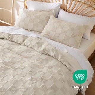 Foto 4 | Foto 4 | Juego De Funda De Edredón Bedsure Boho Beige Jacquard King A Cuadros - Venta Internacional