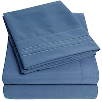 Juego De Sábanas Sweet Home Collection 1500 Supreme Full Denim - Venta Internacional.