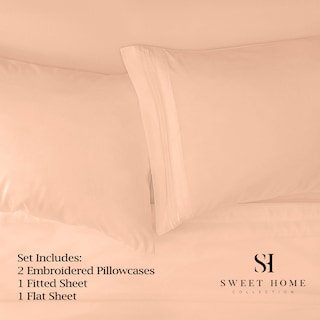 Foto 2 | Foto 2 | Juego De Sábanas Sweet Home Collection 1500 Supreme Full Peach - Venta Internacional.