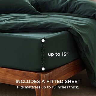 Foto 3 | Foto 3 | Juego De Funda De Edredón Bedsure Tamaño Completo Con Sábana Bajera Ajustable 4 Piezas - Venta Internacional