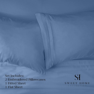 Foto 2 | Foto 2 | Juego De Sábanas Sweet Home Collection 1500 Supreme Queen Blue - Venta Internacional.