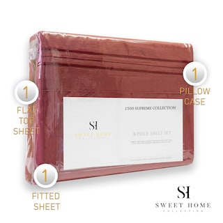 Foto 5 | Foto 5 | Juego De Sábanas Sweet Home Collection Microfiber Burgundy Twin Xl - Venta Internacional.
