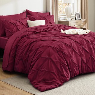 Foto 1 | Foto 1 | Juego De Edredón Bedsure Queen Rojo Oscuro Con Sábanas, 7 Piezas - Venta Internacional.
