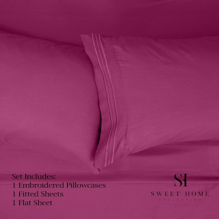 Foto 2 | Foto 2 | Juego De Sábanas Sweet Home Collection 1500 Supreme Twin Xl Púrpura - Venta Internacional.