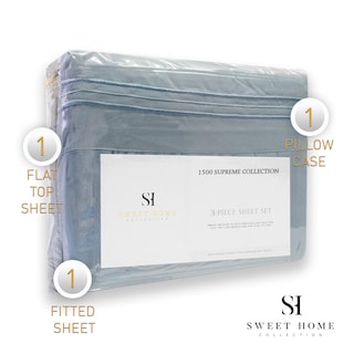 Foto 5 | Foto 5 | Juego De Sábanas Sweet Home Collection 1500 Supreme Twin Misty - Venta Internacional.