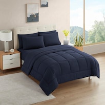 Set De Edredón Sweet Home Collection California King Navy - Venta Internacional.