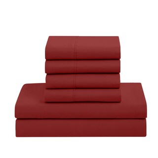 Foto 6 | Foto 6 | Juego De Edredón Tamaño King Con Sábanas, Ropa De Cama De 7 Piezas, Color Rojo - Venta Internacional.