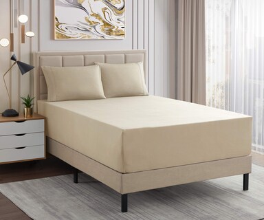 Foto 2 | Foto 2 | Juego De Sábanas Sweet Home Collection 1500 Supreme Twin Beige - Venta Internacional.