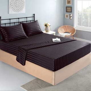 Foto 2 | Foto 2 | Juego De Cama Lanest Housing Con Sábanas De Seda Satinada, Tamaño Queen, Negro - Venta Internacional.