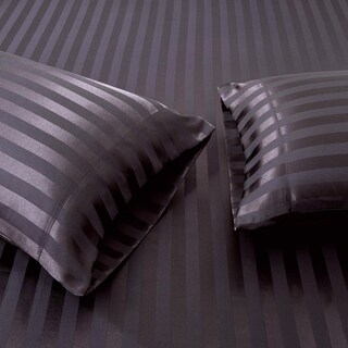 Foto 3 | Foto 3 | Juego De Cama Lanest Housing Con Sábanas De Seda Satinada, Tamaño Queen, Negro - Venta Internacional.