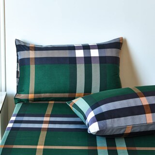 Foto 3 | Foto 3 | Sábana Bajera Ajustable Feelyou Buffalo Check Grid Twin Green De Microfibra - Venta Internacional.