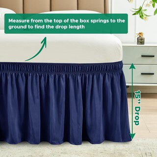 Foto 4 | Foto 4 | Falda De Cama Biscaynebay, Envolvente, Doble Y Doble, Talla Xl, Azul Marino, 15 Cm - Venta Internacional.
