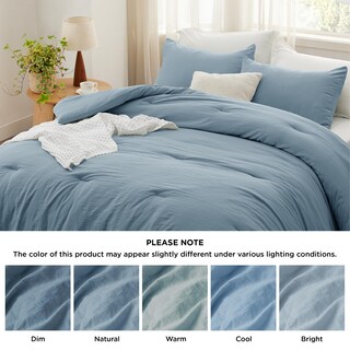 Foto 7 | Foto 7 | Juego De Edredón Bedsure Extragrande King, Color Azul Mineral, 3 Piezas - Venta Internacional.