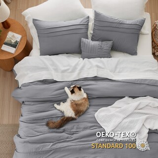 Foto 5 | Foto 5 | Juego de Edredón Bedsure California King Pinch Pleat Gris - Venta Internacional