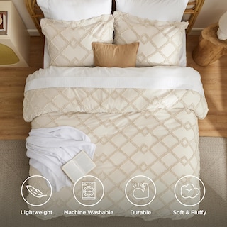 Foto 4 | Foto 4 | Juego de Edredón Bedsure Boho Queen Beige 3 Piezas - Venta Internacional