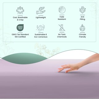 Foto 3 | Foto 3 | Juego De Sábanas Feather & Stitch, 100% Algodón, 300 Hilos, Percal Queen - Venta Internacional.