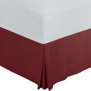 Foto 1 | Foto 1 | Falda De Cama Utopia, Cama Doble, Cuádruple, Plisada, Burdeos - Venta Internacional.