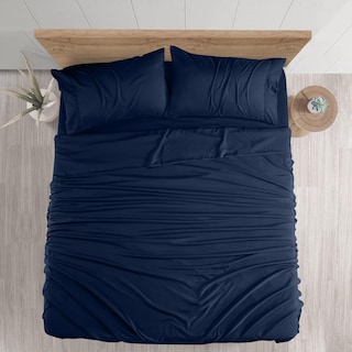 Foto 3 | Foto 3 | Juego De Sábanas Utopia Bedding King De Microfibra Cepillada, Color Azul Marino - Venta Internacional.
