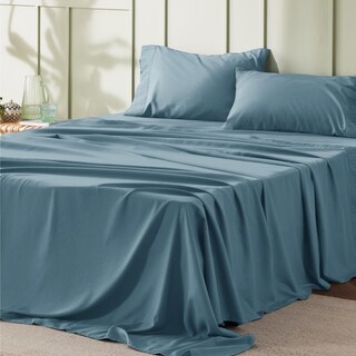 Foto 1 | Foto 1 | Juego de Sábanas Bedsure California King 4 Piezas Azul Mineral - Venta Internacional