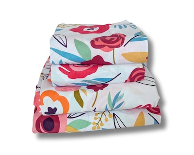 Foto 1 | Foto 1 | Juego De Sábanas Algodón Percal Básica 200 - Estampada - Flora - Individual