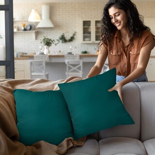 Foto 7 | Foto 7 | Almohadas Utopia Bedding, Color Verde Azulado Oscuro, 40 X 40 Cm, Paquete De 2 - Venta Internacional.