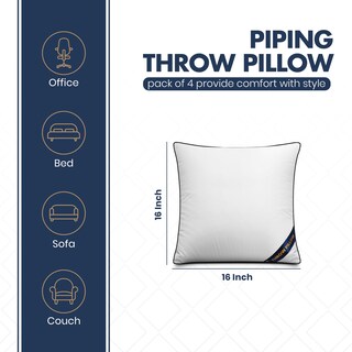 Foto 2 | Foto 2 | Almohada Utopia Bedding 4 Unidades 40 x 40 cm Blanca - Venta Internacional