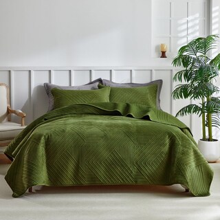 Foto 3 | Foto 3 | Juego De Edredón Warmdern Ultrasonic Green Velvet King, 270 X 240 Cm - Venta Internacional.