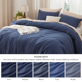 Foto 7 | Foto 7 | Juego De Edredón Bedsure California King Navy De 3 Piezas - Venta Internacional.