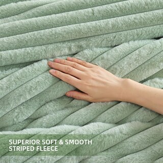 Foto 5 | Foto 5 | Juego de Edredón Smoofy Fluffy Queen Verde Salvia 3 Piezas - Venta Internacional