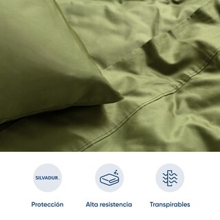 Foto 3 | Foto 3 | Juego De Sábanas De Algodón Tipo Satín Luuna, Queen Size, 1 Juego De 4 Piezas