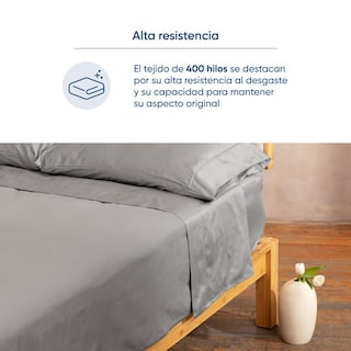 Foto 5 | Foto 5 | Juego De Sábanas De Algodón Tipo Satín Luuna, Queen Size, 1 Juego De 4 Piezas