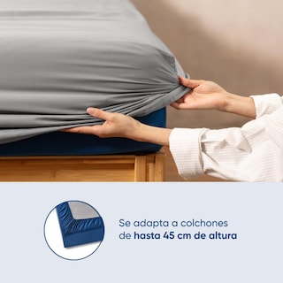 Foto 7 | Foto 7 | Juego De Sábanas De Algodón Tipo Satín Luuna, Queen Size, 1 Juego De 4 Piezas