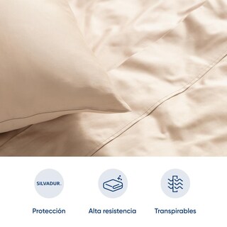 Foto 3 | Foto 3 | Juego De Sábanas De Algodón Tipo Satín Luuna, Queen Size, 1 Juego De 4 Piezas