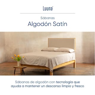 Foto 2 | Foto 2 | Juego De Sábanas De Algodón Tipo Satín Luuna, Matrimonial, 1 Juego De 4 Piezas