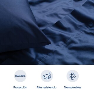 Foto 3 | Foto 3 | Juego De Sábanas De Algodón Tipo Satín Luuna, Queen Size, 1 Juego De 4 Piezas