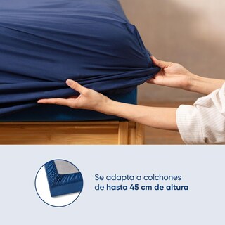 Foto 7 | Foto 7 | Juego De Sábanas De Algodón Tipo Satín Luuna, Queen Size, 1 Juego De 4 Piezas
