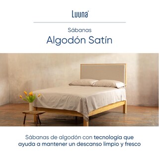 Foto 2 | Foto 2 | Juego De Sábanas De Algodón Tipo Satín Luuna, King Size, 1 Juego De 4 Piezas