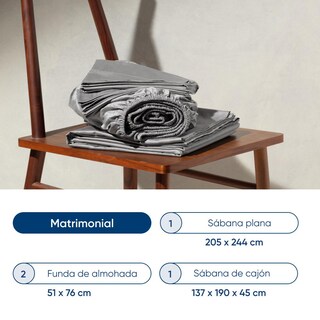 Foto 8 | Foto 8 | Juego De Sábanas De Algodón Tipo Satín Luuna, Matrimonial, 1 Juego De 4 Piezas
