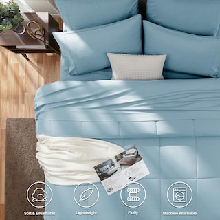 Foto 3 | Foto 3 | Juego de Edredón Cozylux King Azul 7 Piezas - Venta Internacional