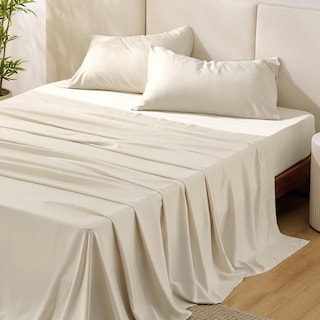 Foto 1 | Foto 1 | Juego De Sábanas Bedsure King Size Refrigerante Rayón Bambú Beige Claro - Venta Internacional.