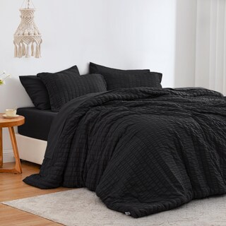 Foto 2 | Foto 2 | Edredón King Size Love's Cabin Seersucker Black 7 Piezas - Venta Internacional