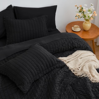 Foto 4 | Foto 4 | Edredón King Size Love's Cabin Seersucker Black 7 Piezas - Venta Internacional