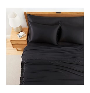 Foto 3 | Foto 3 | Sabana Lujosa De Satin King Size Negro