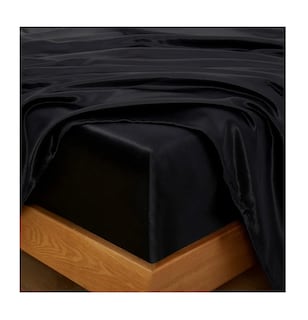 Foto 4 | Foto 4 | Sabana Lujosa De Satin King Size Negro