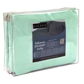Foto 6 | Foto 6 | Sábanas Dicasa Softy Color Menta Individual