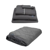 Lux Royal Touch King Size Protector Lux + Sabanas Royal Touch 50% Algodón-50% Poliester Gris
