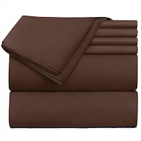 Juego De Sabanas Tacto Algodón Suaves Y Duraderas King Size Chocolate Kyuden Home