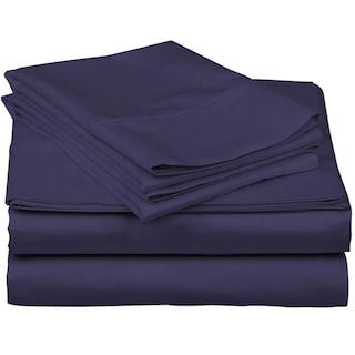 Foto 1 | Foto 1 | Juego De Sabanas Tacto Algodón Suaves Y Duraderas King Size Azul Navy Kyuden Home