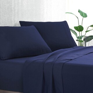 Foto 3 | Foto 3 | Juego De Sabanas Tacto Algodón Suaves Y Duraderas King Size Azul Navy Kyuden Home